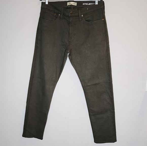 Madewell Green Garment-Dyed Athletic Slim Jeans Men's Size 33×30